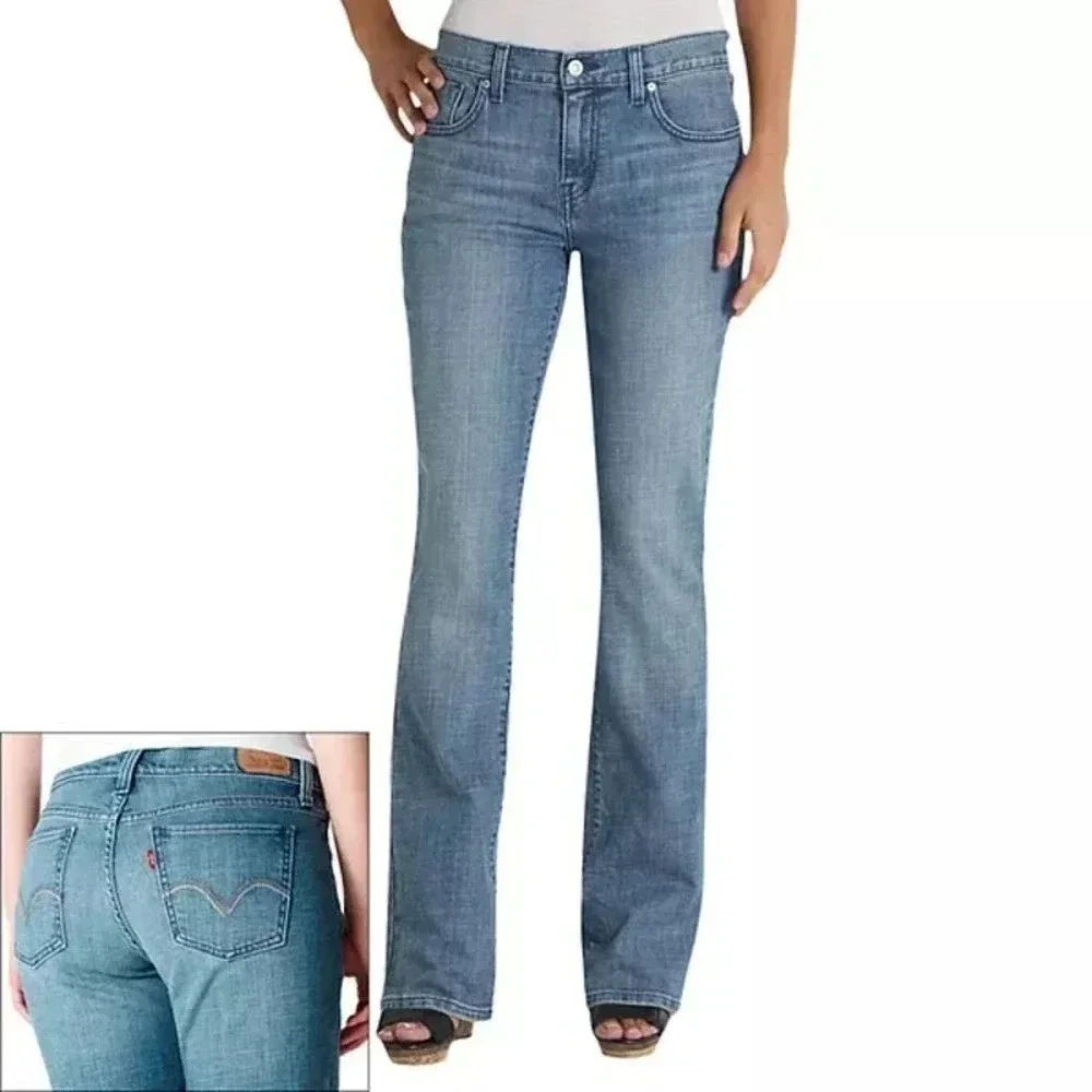 Levi's 515 Women's Blue Low Rise Bootcut Flare Leg Denim Jean 14